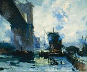 Jonas Lie Morning on the River painting